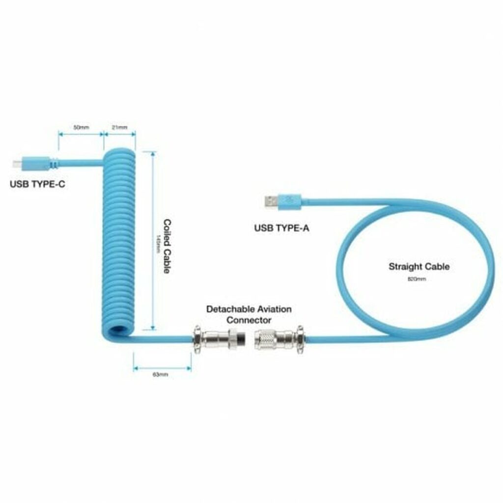 Καλώδιο USB A σε USB-C Newskill Μπλε