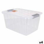 Κουτί αποθήκευσης με Καπάκι Thais Dem Thais 30 L 48 x 35 x 25 cm (4 Μονάδες)