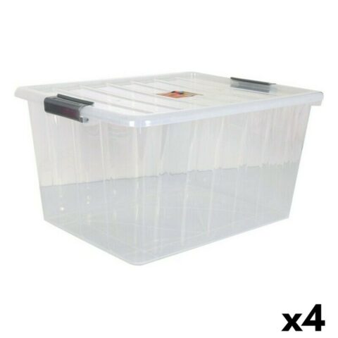 Κουτί αποθήκευσης με Καπάκι Dem Thais 50 L 55 x 43 x 30 cm (4 Μονάδες)