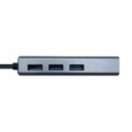 USB Hub Aisens Conversor USB 3.0 a ethernet gigabit 10/100/1000 Mbps + Hub 3 x USB 3.0