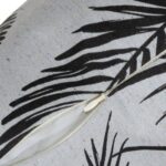 Μαξιλάρι πολυεστέρας βαμβάκι Λευκό Μαύρο Φύλλα 45 x 45 cm