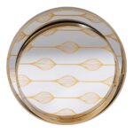 Δίσκος για σνακ Χρυσό PVC Κρυστάλλινο 42 x 42 x 4
