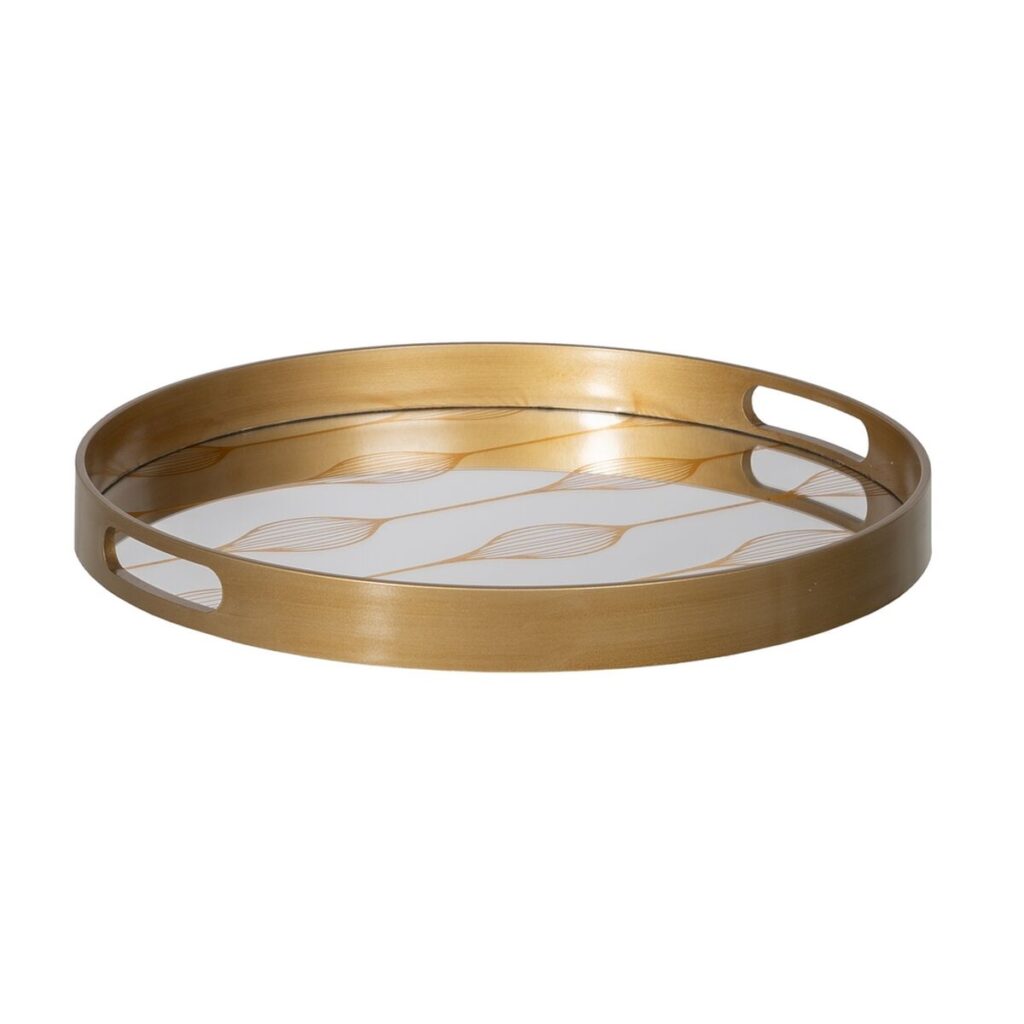 Δίσκος για σνακ Χρυσό PVC Κρυστάλλινο 42 x 42 x 4