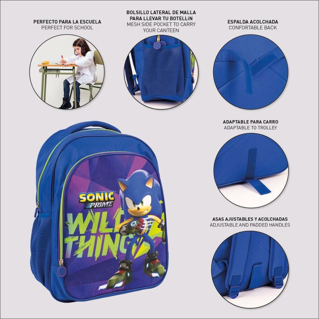 Σχολική Τσάντα Sonic Μπλε 31 x 14 x 41 cm