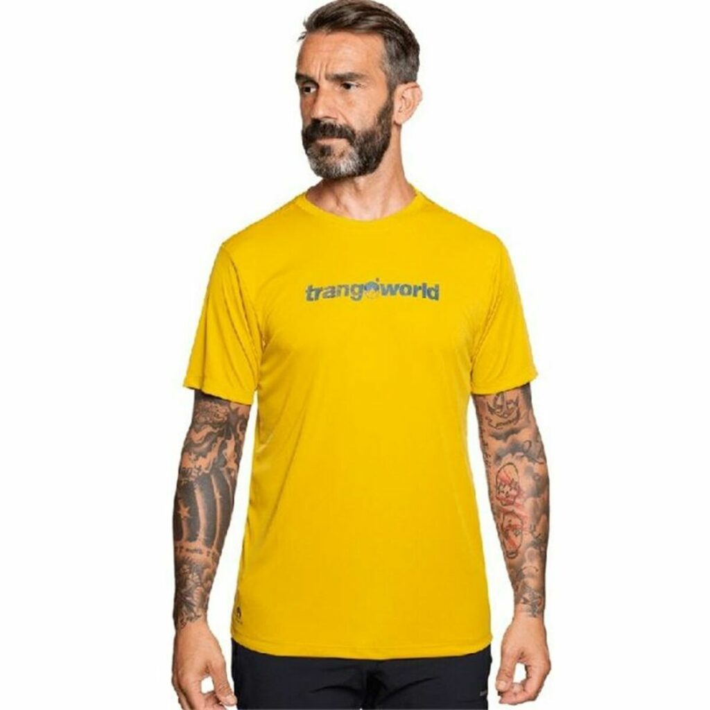 Ανδρική Μπλούζα με Κοντό Μανίκι Trangoworld Cajo Th Κίτρινο