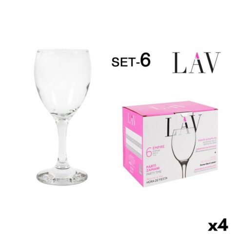 Σετ ποτήρια κρασιού LAV Λευκό 200 ml 6 Τεμάχια (4 Μονάδες)
