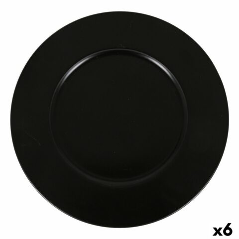 Ρηχό Πιάτο Inde Neat Μαύρο Πορσελάνη Ø 32 cm (x6)