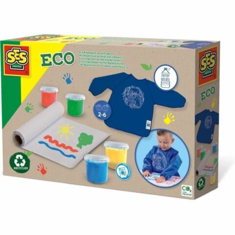 Ζωγραφική με τα Δάχτυλα SES Creative Finger painting kit with Eco apron