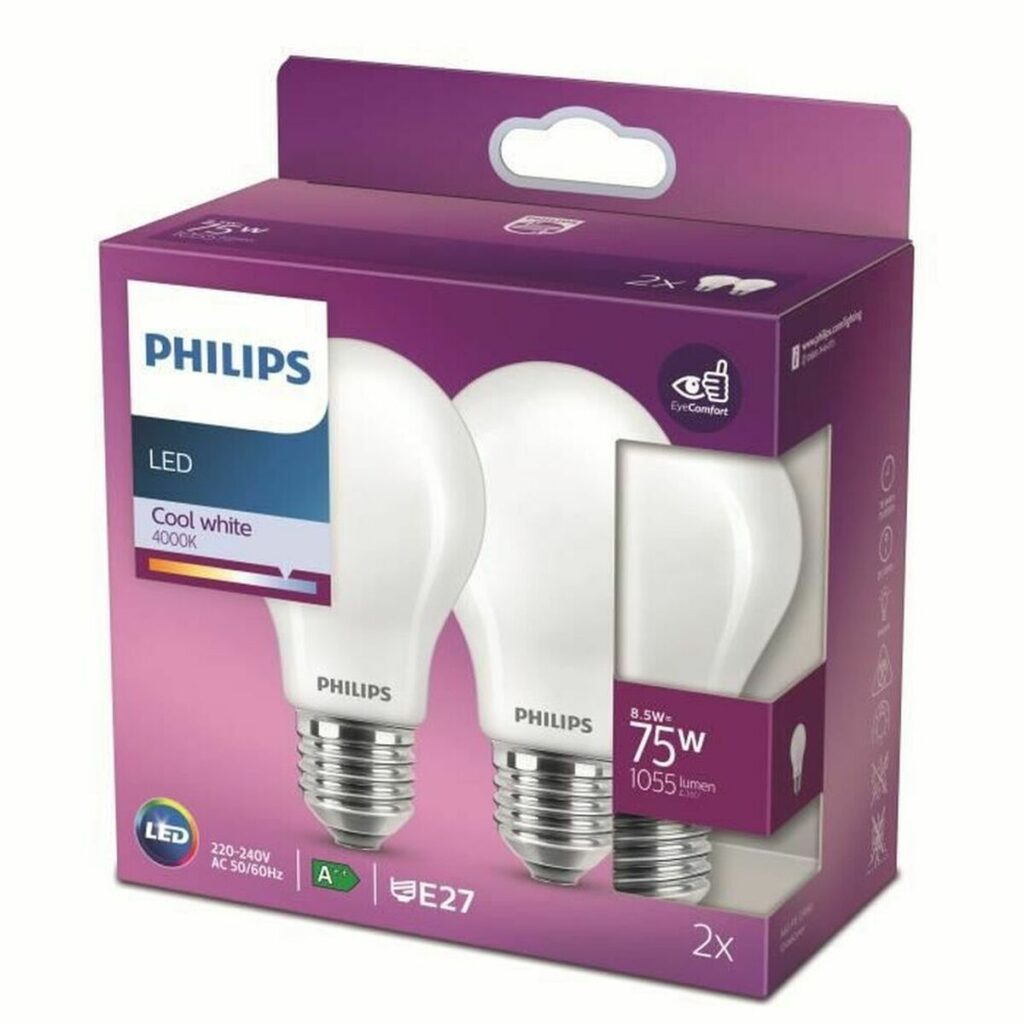 Λάμπα LED Philips Equivalent 75 W E (4000 K) (x2)
