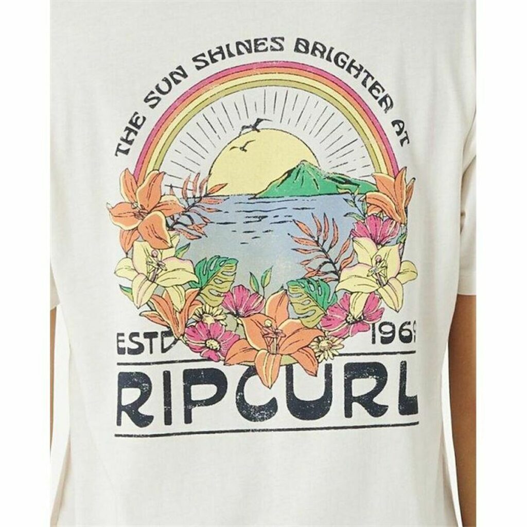 Μπλούζα με Κοντό Μανίκι Rip Curl Sun Relaxed Λευκό