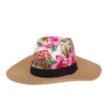 Καπέλο Πάμελα από Άχυρο Blomster Ροζ