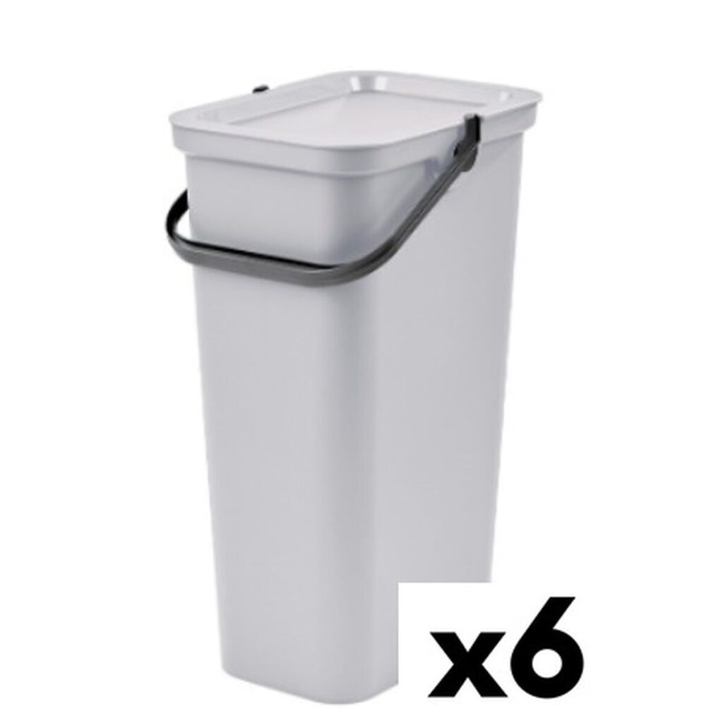 Κάδος Απορριμμάτων για Ανακύκλωση Tontarelli Moda 24 L Λευκό (x6)