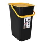 Κάδος Απορριμμάτων για Ανακύκλωση Tontarelli Moda 24 L Κίτρινο Μαύρο (x6)