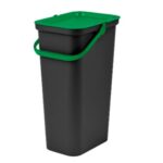 Κάδος Απορριμμάτων για Ανακύκλωση Tontarelli Moda 24 L Μαύρο Πράσινο (x6)