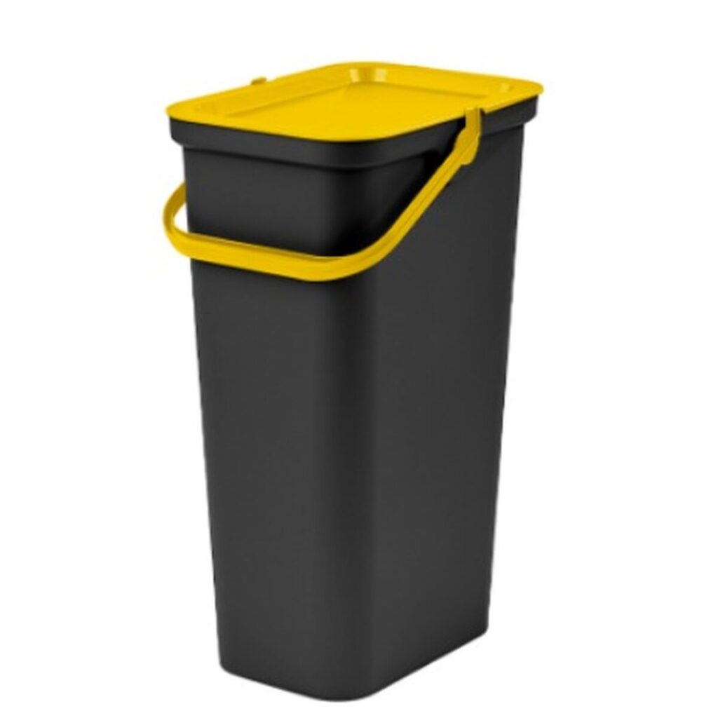 Κάδος Απορριμμάτων για Ανακύκλωση Tontarelli Moda 38 L Κίτρινο (4 Μονάδες)