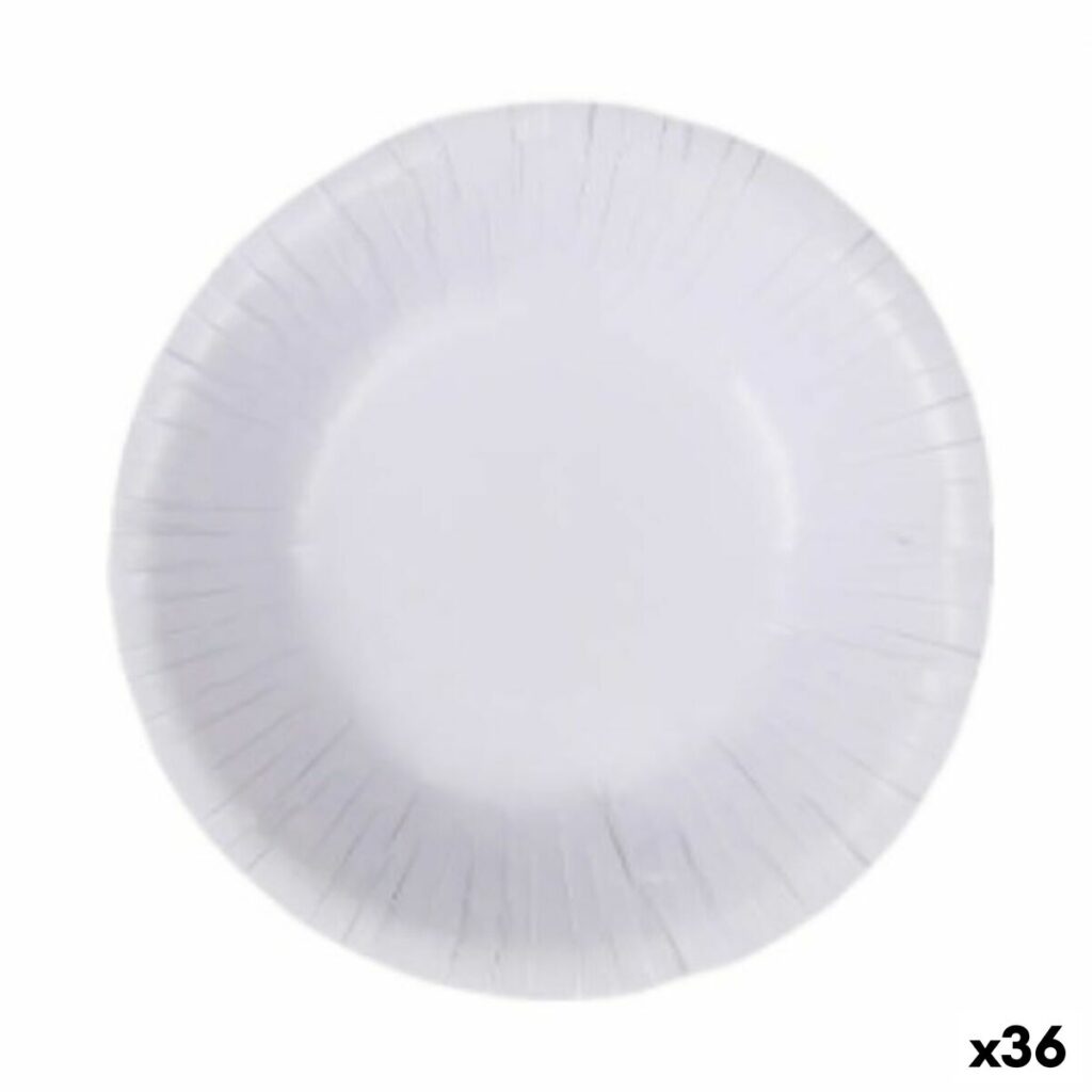 Σετ πιάτων Algon Αναλώσιμα Λευκό Χαρτόνι 450 ml (36 Μονάδες)
