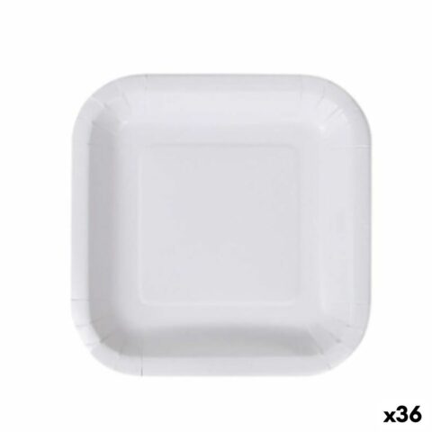 Σετ πιάτων Algon Αναλώσιμα Λευκό Χαρτόνι 20 cm (36 Μονάδες)