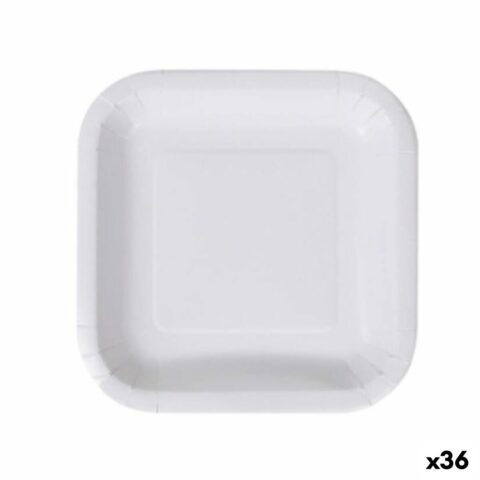 Σετ πιάτων Algon Αναλώσιμα Λευκό Χαρτόνι 23 cm (36 Μονάδες)