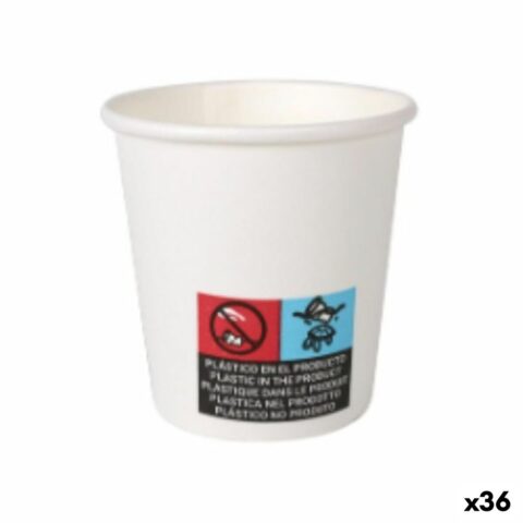 Σετ ποτηριών Algon Χαρτόνι Αναλώσιμα Λευκό 36 Μονάδες 80 ml (50 Τεμάχια)