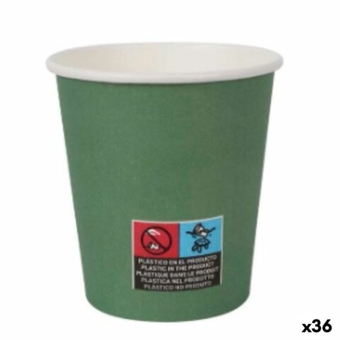 Σετ ποτηριών Algon Χαρτόνι Αναλώσιμα 200 ml Πράσινο 36 Μονάδες (24 Τεμάχια)