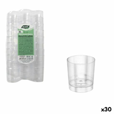 Σετ Ποτηριών για Σφηνάκι Algon Επαναχρησιμοποιήσιμος πολυστερίνη 30 Τεμάχια 30 ml (30 Μονάδες)