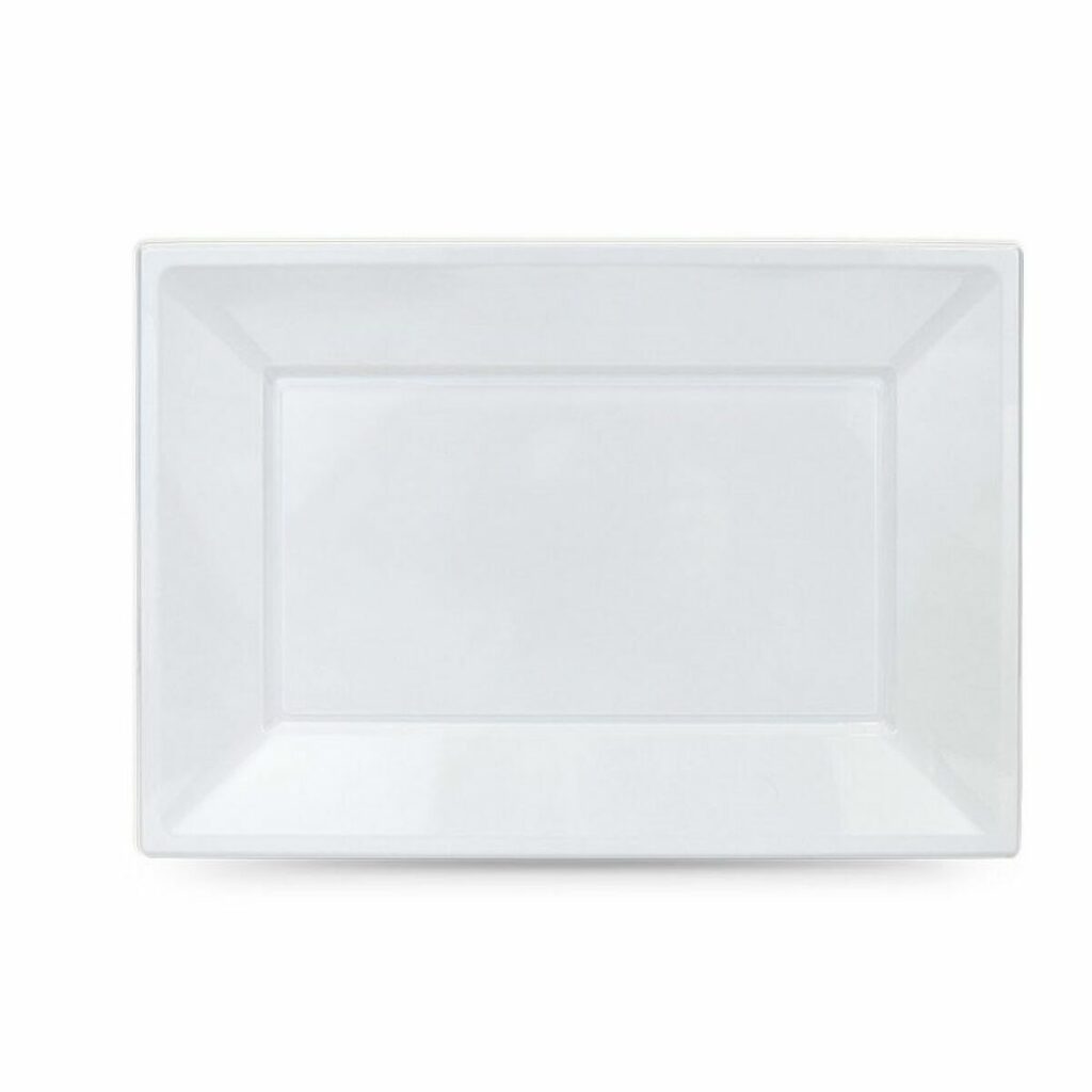 Σετ επαναχρησιμοποιήσιμων πιάτων Algon Λευκό Πλαστική ύλη Ορθογώνιο 33 x 23 cm (36 Μονάδες)