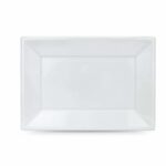 Σετ επαναχρησιμοποιήσιμων πιάτων Algon Λευκό Πλαστική ύλη Ορθογώνιο 33 x 23 cm (36 Μονάδες)