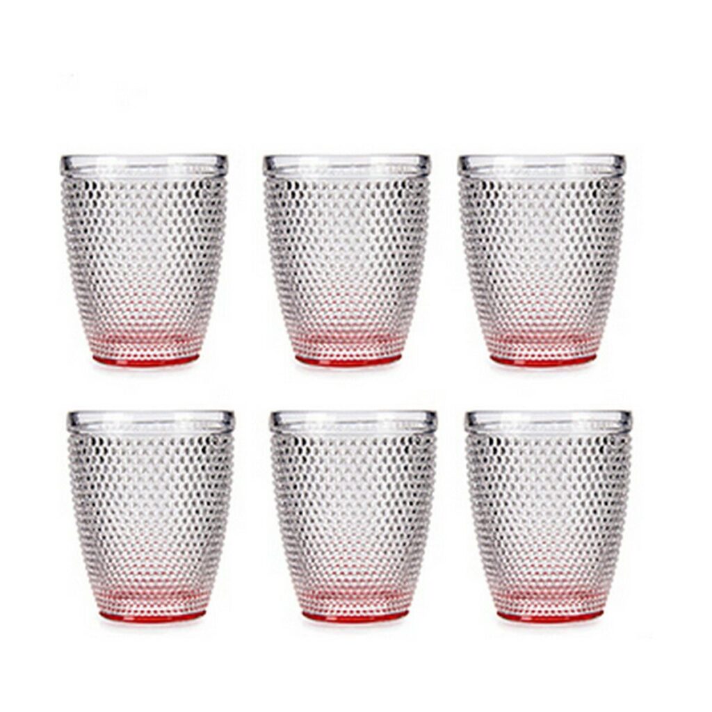 Ποτήρι Πόντοι Ροζ Γυαλί (300 ml) (x6)