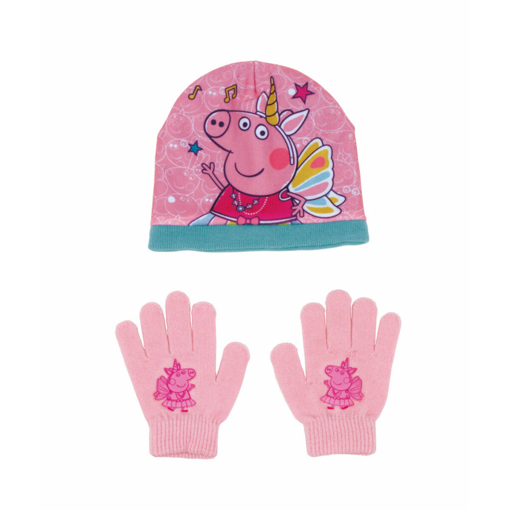 Καπέλο και Γάντια Peppa Pig Cosy corner Ροζ