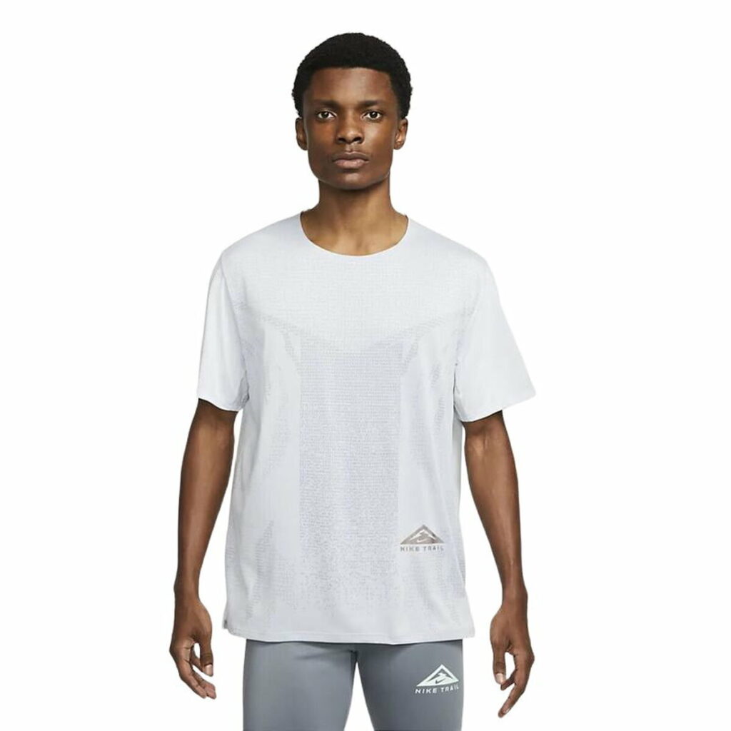 Ανδρική Μπλούζα με Κοντό Μανίκι Nike Dri-FIT Rise 365 Λευκό