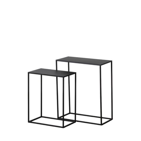 Σετ με 2 τραπέζια Μαύρο Σίδερο 50 x 25 x 60 cm (x2)