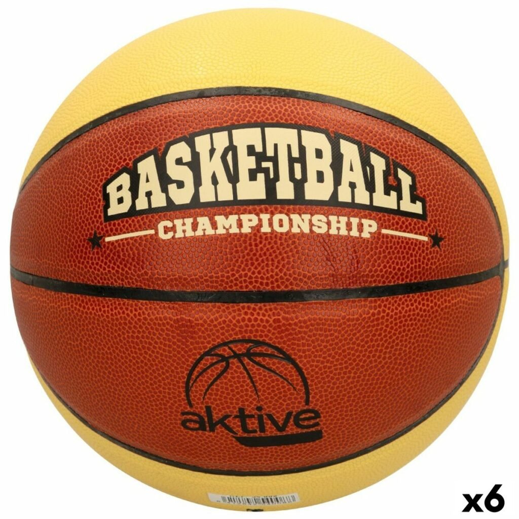 Mπάλα Μπάσκετ Aktive 5 Μπεζ Πορτοκαλί PVC x6