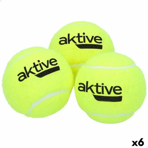 Μπάλα για Πάντελ Aktive 3 Τεμάχια Κίτρινο x6