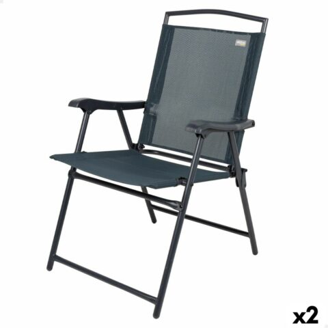 πτυσσόμενη καρέκλα Aktive Γκρι 46 x 92 x 62 cm (x2)
