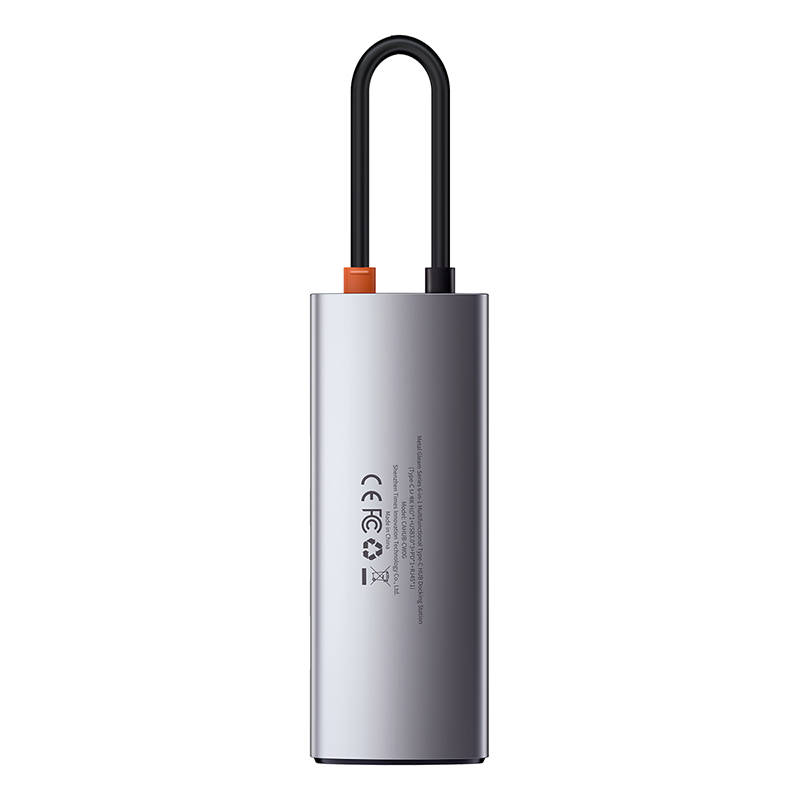 Baseus Docking Station 5in1 USB-C σε 3x USB 3.0 + HDMI + USB-C PD (Ασημί)