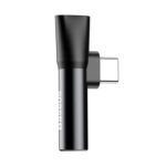 Baseus Μετατροπέας Ήχου USB-C σε Mini Jack 3.5mm + USB-C (Μαύρο)