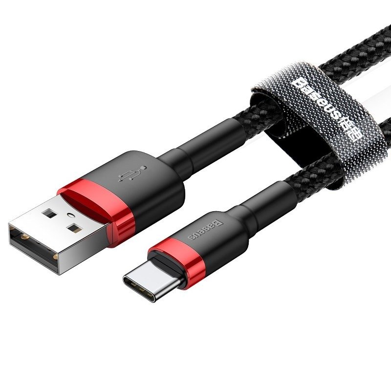 Baseus Καλώδιο USB-Cafule C 2A 2m (Κόκκινο/Μαύρο)