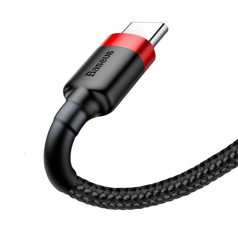 Baseus Καλώδιο USB-C Cafule 3A 0.5m (Κόκκινο/Μαύρο)