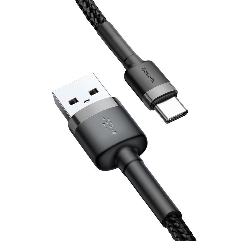 Baseus Καλώδιο Cafule USB-C 3A 1m (Γκρι & Μαύρο)