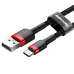 Baseus Καλώδιο USB-C Cafule 3A 1m (Κόκκινο/Μαύρο)