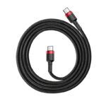 Baseus Καλώδιο USB-C Cafule PD 2.0 QC 3.0 60W 2m (Μαύρο/Κόκκινο)