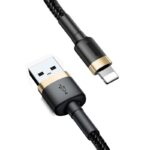 Baseus Καλώδιο Lightning Cafule 2A 3m (Μαύρο/Χρυσό)