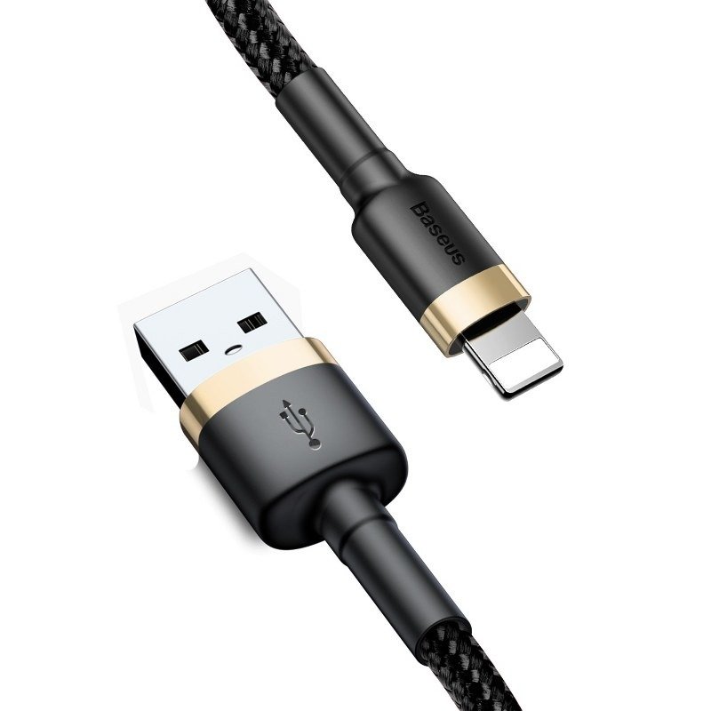 Baseus Καλώδιο Lightning Cafule 2A 3m (Μαύρο/Χρυσό)