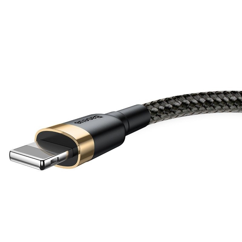 Baseus Καλώδιο Lightning Cafule 2A 3m (Μαύρο/Χρυσό)
