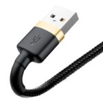 Baseus Καλώδιο Lightning Cafule 2A 3m (Μαύρο/Χρυσό)