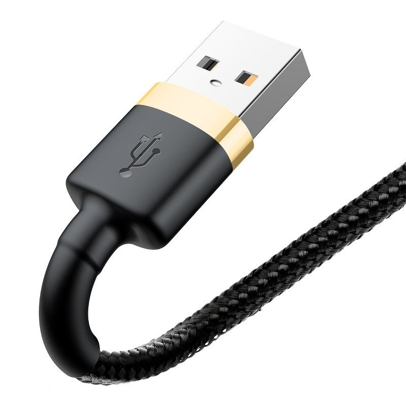 Baseus Καλώδιο Lightning Cafule 2A 3m (Μαύρο/Χρυσό)