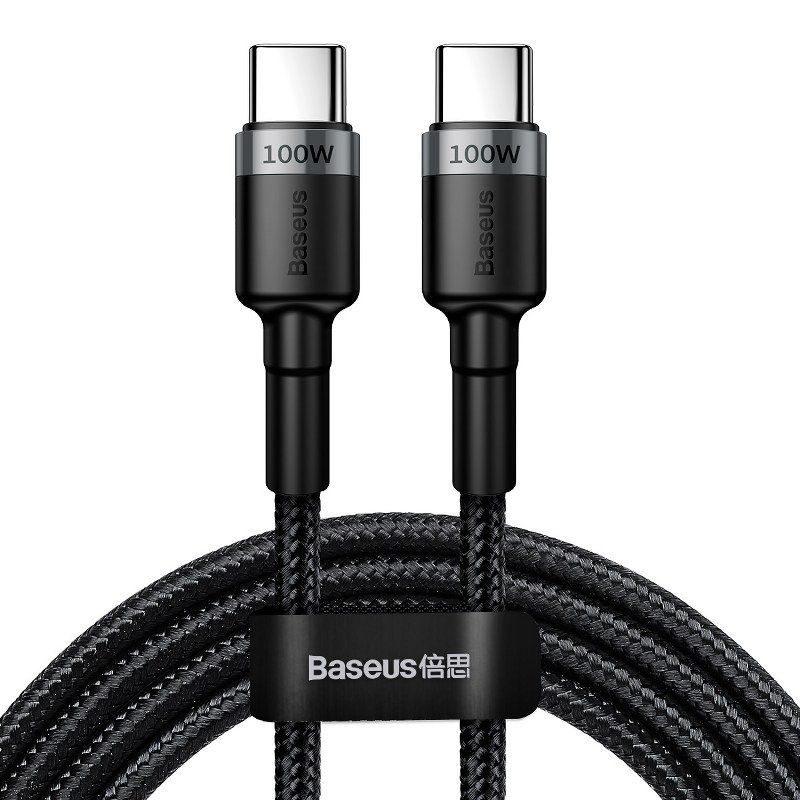 Baseus Καλώδιο USB σε USB-C Cafule PD2.0 100W για Γρήγορη Φόρτιση (20V/5A) 2m (Γκρι/Μαύρο)
