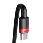 Baseus Καλώδιο USB-C σε USB-C Cafule PD2.0 100W για Γρήγορη Φόρτιση (20V/5A) 2m (Μαύρο/Κόκκινο)