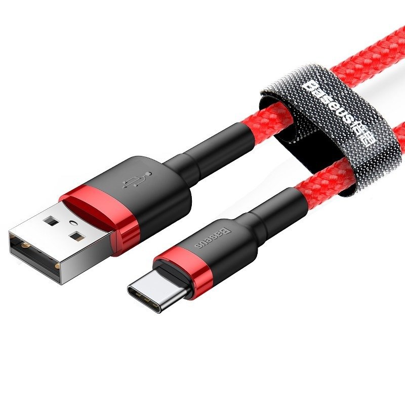 Baseus Καλώδιο USB-C Cafule  3A 0.5m (Κόκκινο)