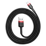 Baseus Καλώδιο USB σε Lightning Cafule 1.5A 2m (Μαύρο/Κόκκινο)